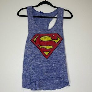 Superman Blue Tank Top Size Large